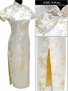 Vestido Longo Com Estampa De Flor De Cerejeira - light Yellow - comprar online