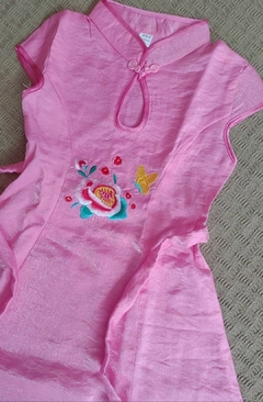 Vestido Infantil Rosa - Kimonos Liberdade