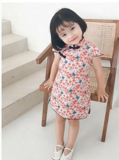 Vestido Infantil Oriental em algodão - Cerejeira - comprar online