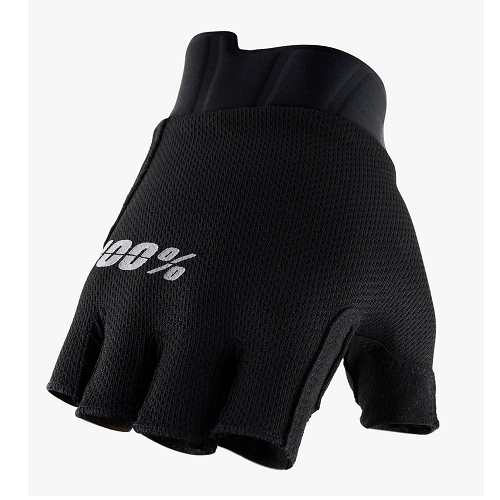 Guantes de ciclismo para mujer, sin dedos, color negro