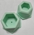 Molde Silicona Maceta Hexagonal 2 Tamaños Resina Cemento - comprar online