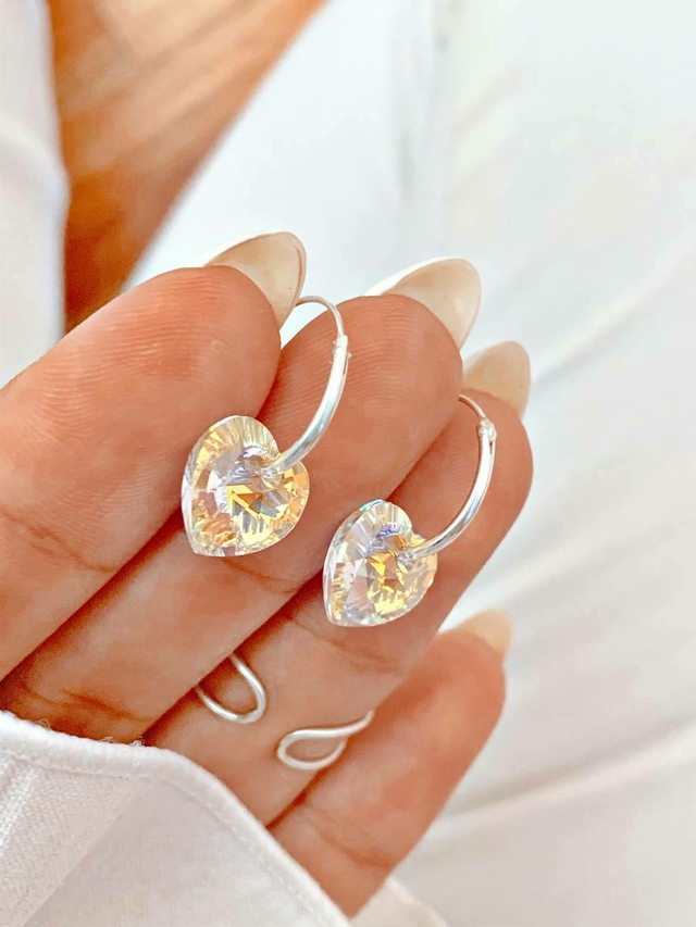 ARGOLLAS SWAROVSKI TORNASOL AMARILLO PL