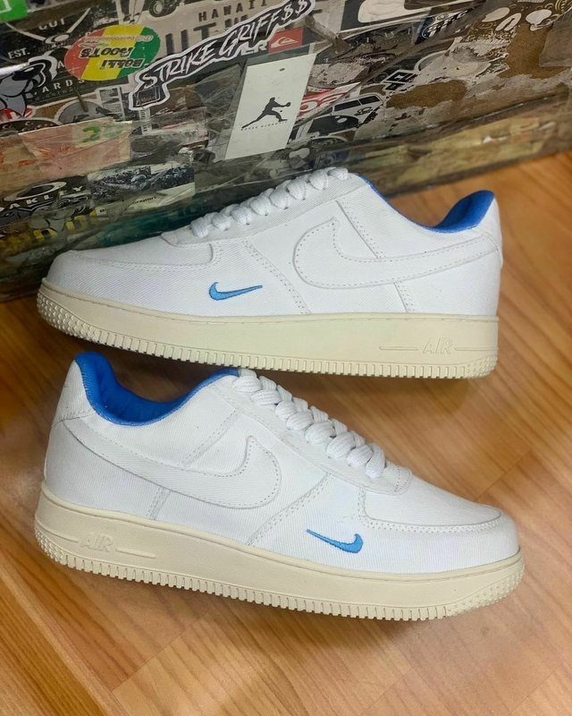 Nike Air Force Branco e Azul - Comprar em Fwstoree