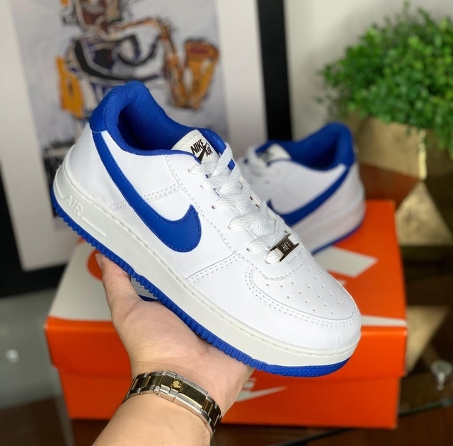 T nis Nike Air Force Azul Branco promo o Fwstoree