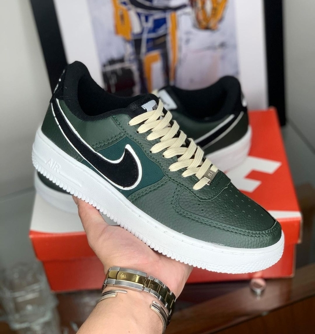 Tênis Nike Air Force Verde Couro promoção - Fwstoree