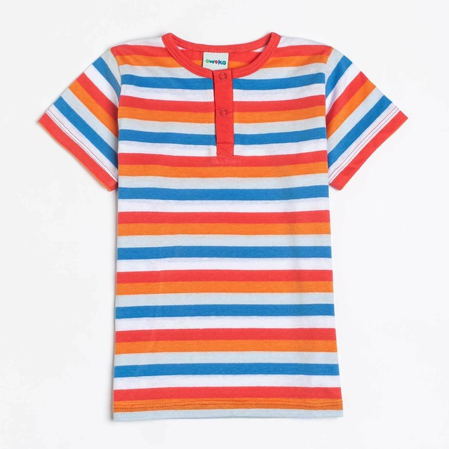 Remera rayada sales roja y blanca