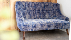 SILLON TAPIZADO AZUL DOBLE - comprar online