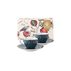 SET 2 TAZAS CON PLATO CAFE SPRING TO LIFE AZUL - comprar online