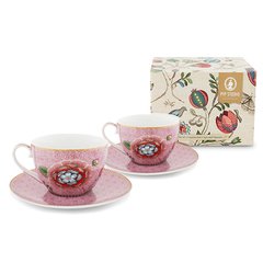 SET 2 TAZAS CON PLATO TE SPRING TO LIFE ROSA