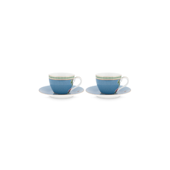 SET 2 TAZAS CAFÉ CON PLATO LA MAJORELLE AZUL