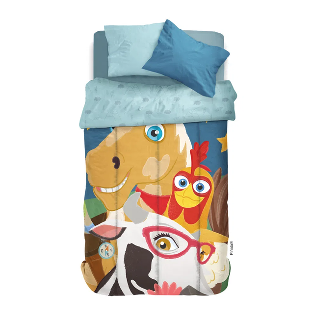 Cubrecama Infantil 1½ Plaza Stitch Reversible Disney Piñata