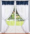 Juego de cortinas de voile triple, con faldon tela jacquard - Articulo 103