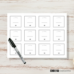 Cocina- Etiquetas minimalistas para escribir (3 opciones) - comprar online