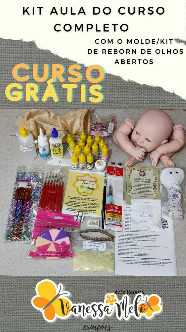 KIT AULA MEU PRIMEIRO BEBÊ REBORN