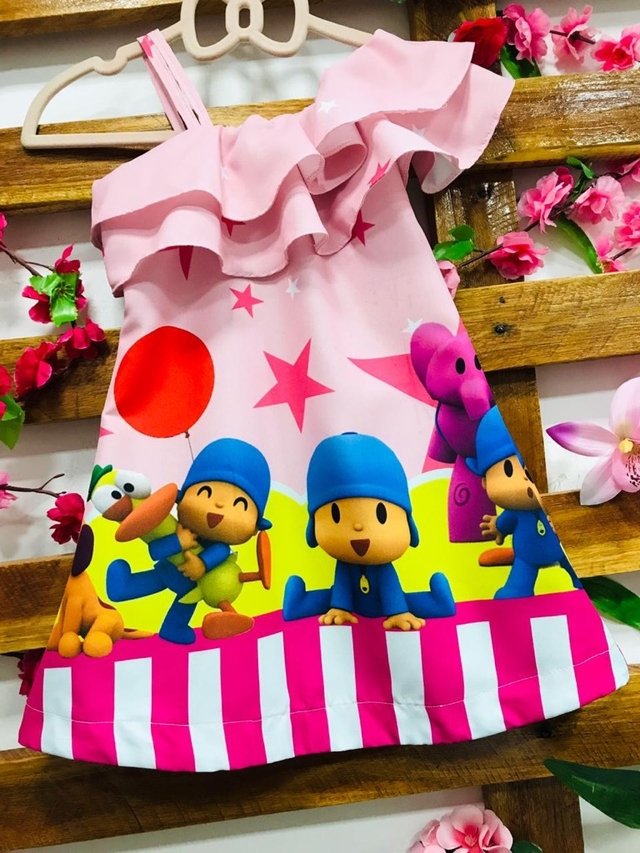 Vestido rosa Pocoyo babado - Comprar em Happy Balloon