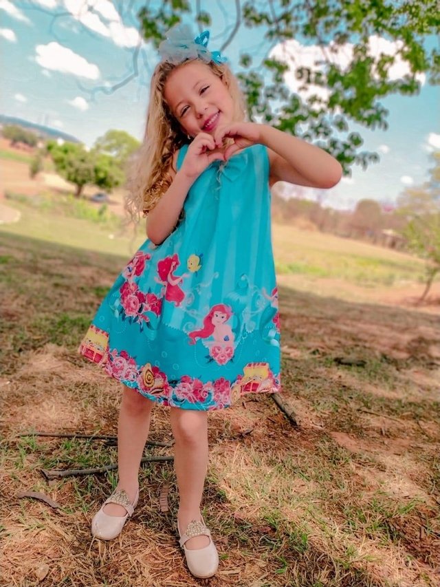 Vestido de sereia feminino com arco, vestido de baile infantil