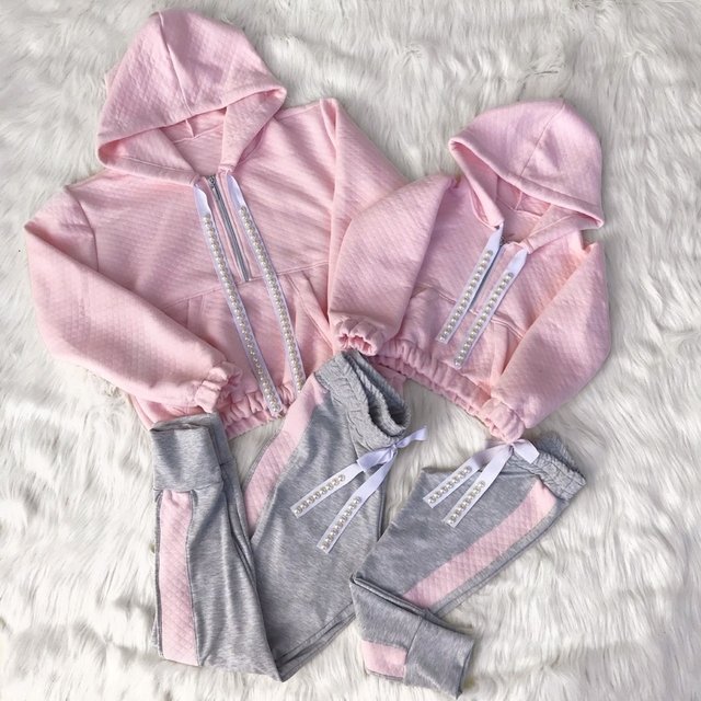 Moletom cinza e rosa sale
