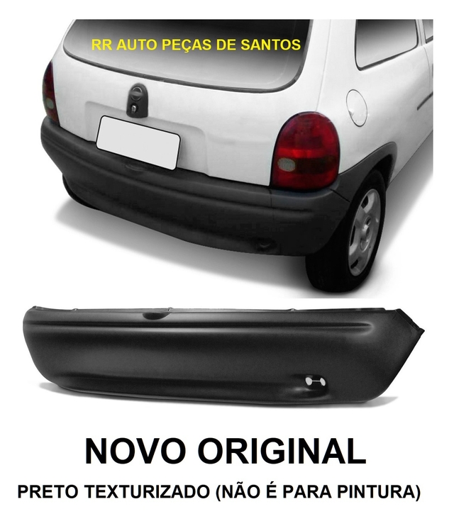 Parachoque Traseiro Corsa Hatch 94 95 96 97 98 99 2000 2001 2002 Preto Txt  Original