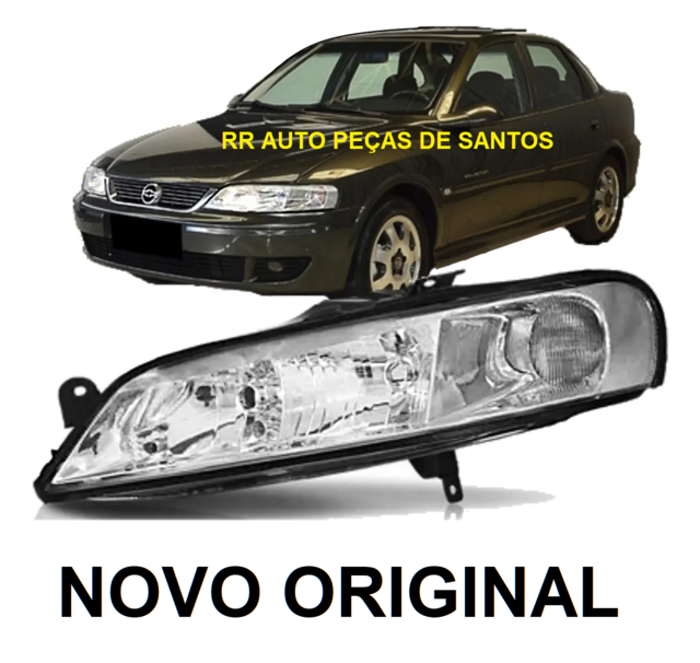 Farol Vectra 2000 2001 2002 2003 2004 2005 Cromado Esquerdo Original