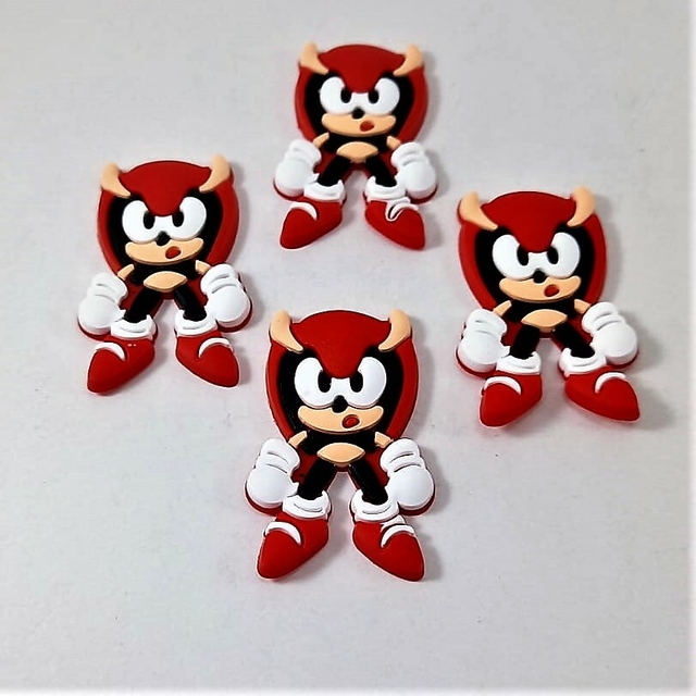 Apliques de Personagens Sonic Emborrachados - pacotes com 6 unidades.