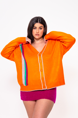 CARDIGAN TETRIS | LARANJA