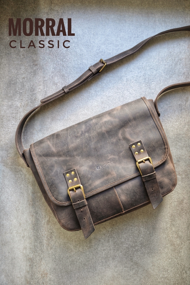 Morral en online cuero
