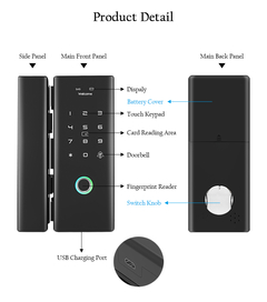 Imagen de CERRADURA BIOMETRICA PARA BLINDEX GL01