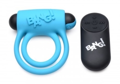 Remote Control 28X Vibrating Cock Ring & Bullet - Blue - comprar en línea