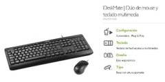 Combo Kit Klip Mouse Y Teclado Deskmate Duo Con Cable Usb - dotPix Store