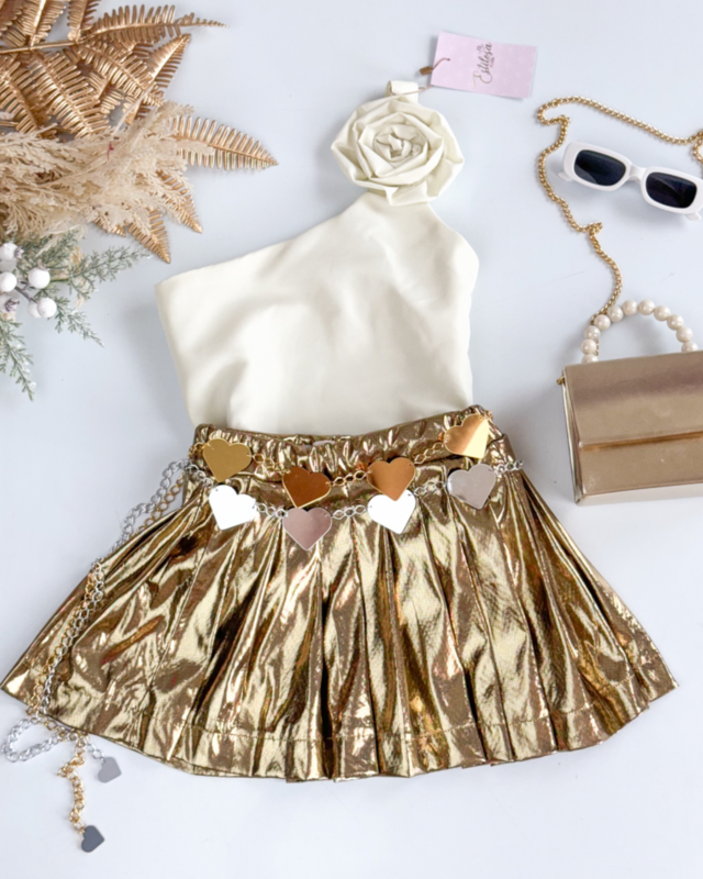 Blusa para sales saia plissada