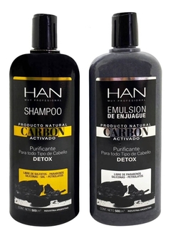 Combo Détox Carbón Activado Shampoo + Acond 500cm3 - HAN - comprar online
