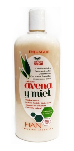 Combo Avena Y Miel Han Shampoo Y Enjuague 500cm3 Másc 200gr en internet