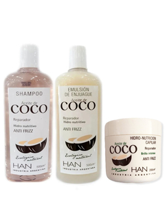 Combo Coco Han Shampoo Y Acondicionador 500cm3 Máscara 200gr