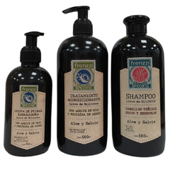 Combo Frenzzi Aloe Y Salvia Shampoo + Acondic + Crema Peinar