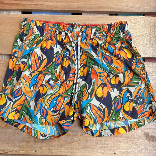 Short De Bano Poliester Hombre Rusty Caribeuss Bs HRUA2312