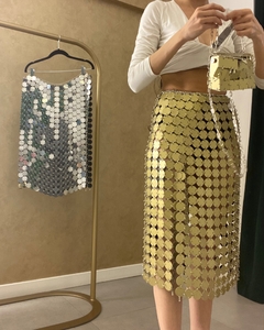 SKIRT MIDI Gold >reversible< - MuchA brand