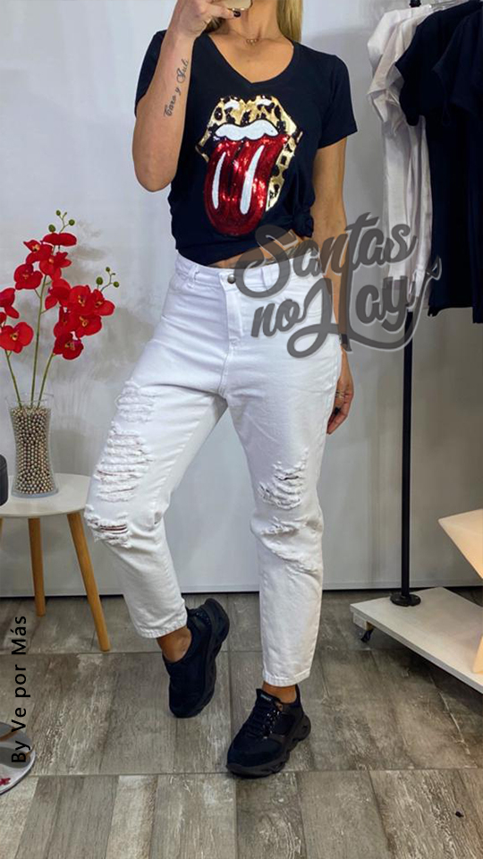 Remeras con apliques de lentejuelas hotsell