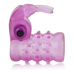 LIGA PARA EL PENE CON ESTIMULADOR DE CLITORIS STRETCHY VIBRATING BUNNY PINK - comprar en línea