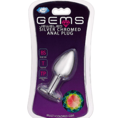 PLUG ANAL CON JOYA, NOVELTIES GEMS SILVER - comprar en línea