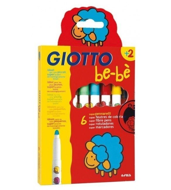 Marcadores De Colores Lavable Giotto Bebe X6