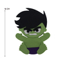 Recorte de Feltro Baby Hulk