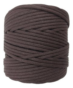 Cordão de algodão colorido - Chocolate - 4mm (100 metros)