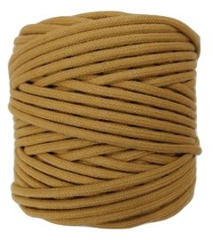 Cordão de algodão colorido - Mostarda - 4mm (100 metros)