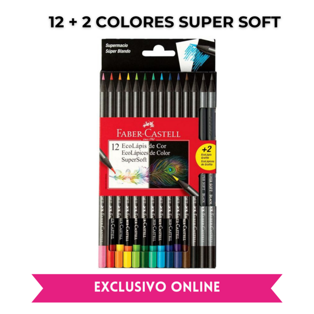 Lápices Faber-Castell Ecolápices Supersoft-100 colores