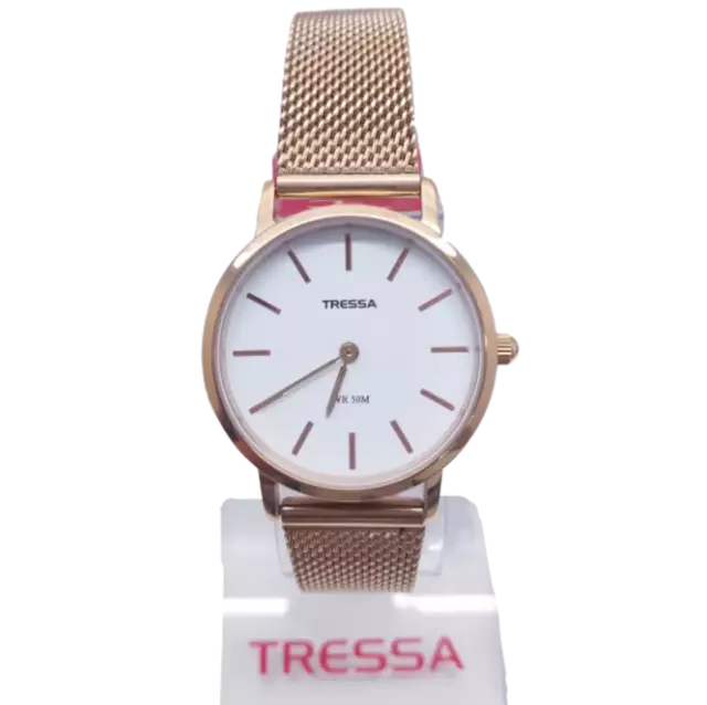 BONNIE G Reloj Tressa Metal Rose Fondo Blanco