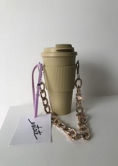 Cup Holder Nude & Gold (vaso + porta vaso con cadena)