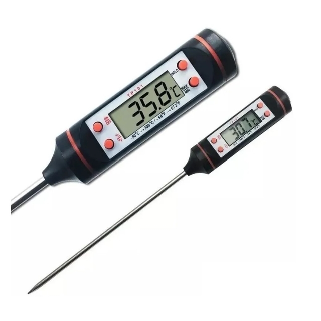 Termometro Digital Lcd Pincha Carne -50° A 300° - 4 Botones