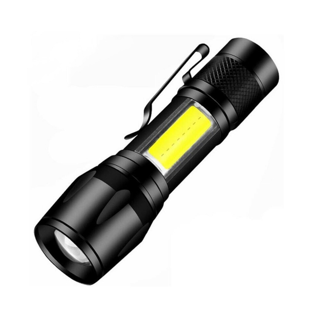 Vnina Linterna táctica recargable de 1200 lúmenes, linterna LED con  imán/luz lateral/4 modos/zoomable/resistente al agua, tamaño mini portátil