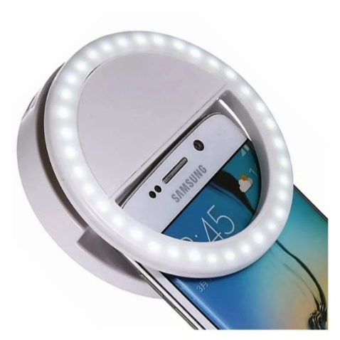 Aro Luz Led Selfie Foto Soporte Celular Microfono 3 En 1