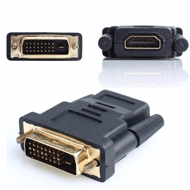 Cmple - Convertidor DVI-D bidireccional macho a HDMI hembra, acoplador HDMI  hembra a DVI macho de alta velocidad, adaptador DVI-D (24+1) macho a HDMI